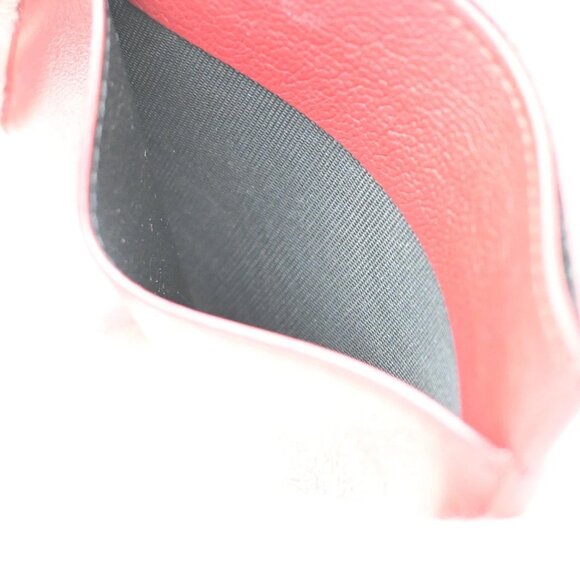 YVES SAINT LAURENT YSL Logo Card Case Wallet Leather Red Made in Italy 63KB290 - Picture 5 of 16